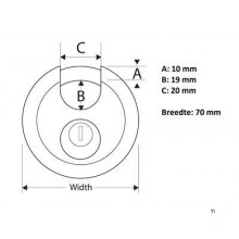 MasterLock Diskussionsschloss, 70 mm, Bügel aus gehärtetem Stahl