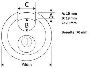 MasterLock Diskussionsschloss, 70 mm, Bügel aus gehärtetem Stahl