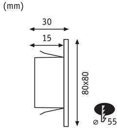 Paulmann Special wand EBL Set Edge LED 1x1,1W 230V