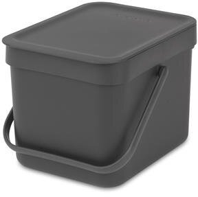 Brabantia Sort & Go Waste bin 6 liters, gray