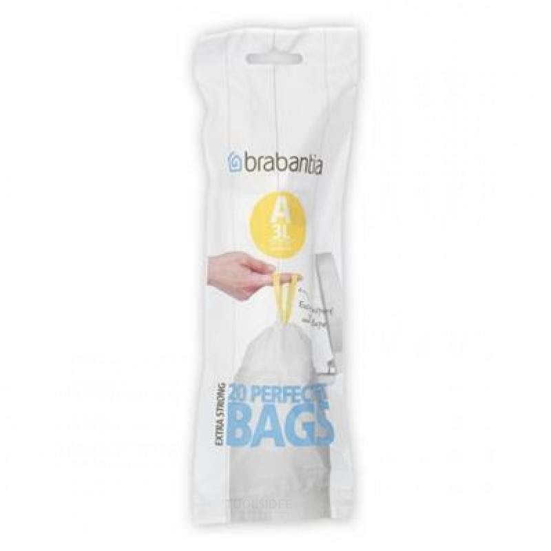 Brabantia Waste bag PerfectFit A 3 liters, white 20 pcs