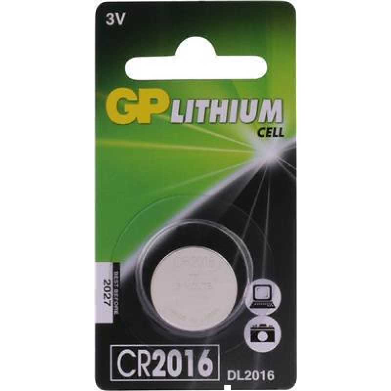 GP CR2016 Lithium button cell 3V 1pc