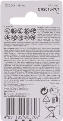 GP CR2016 Litium knappcell 3V 1st