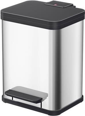 Hailo Trash Can Oko Duo Plus M Stainless Steel 2X9L