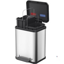 Hailo Trash Can Oko Duo Plus M Stainless Steel 2X9L