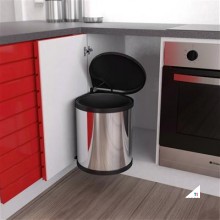 Hailo Trash Can Compact Box M Stainless Steel