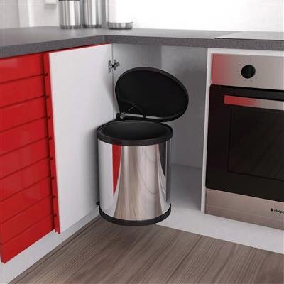 Hailo Trash Can Compact Box M Stainless Steel