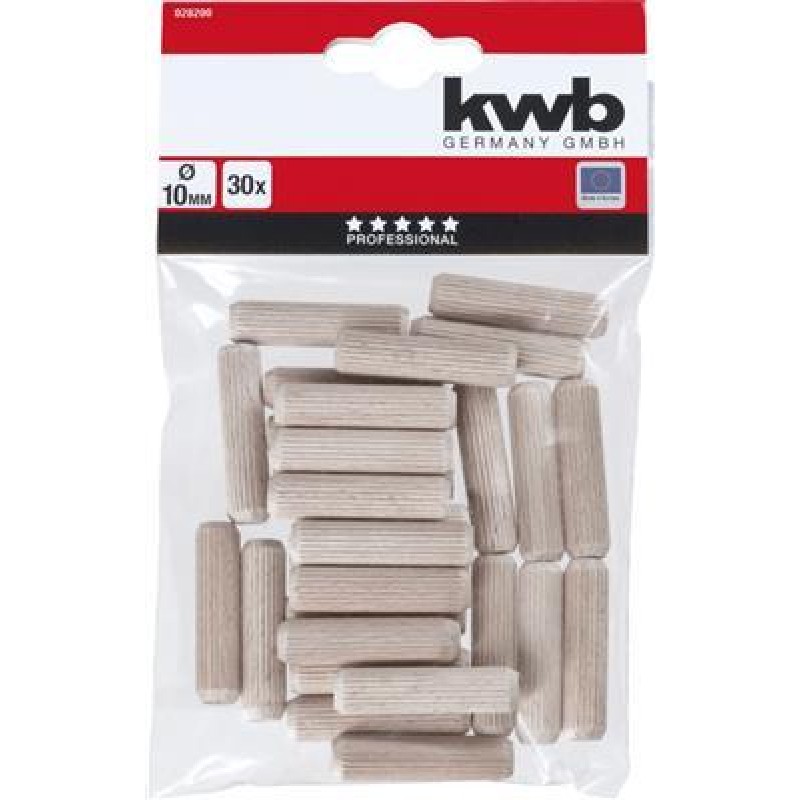 KWB 30 Wooden dowels 10mm Zb