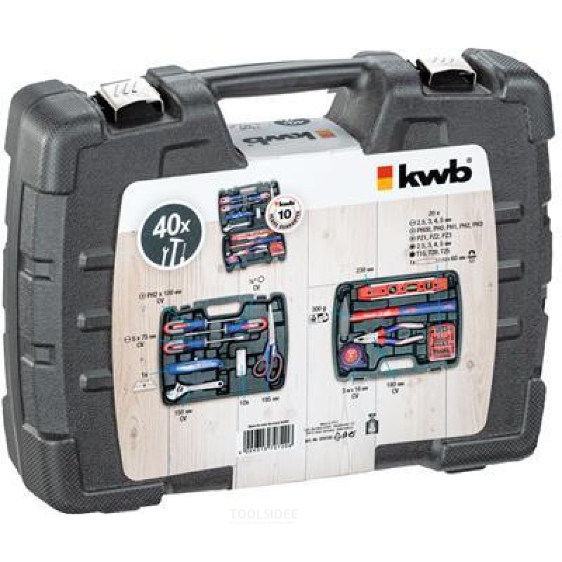 Caja de herramientas KWB, 40 piezas