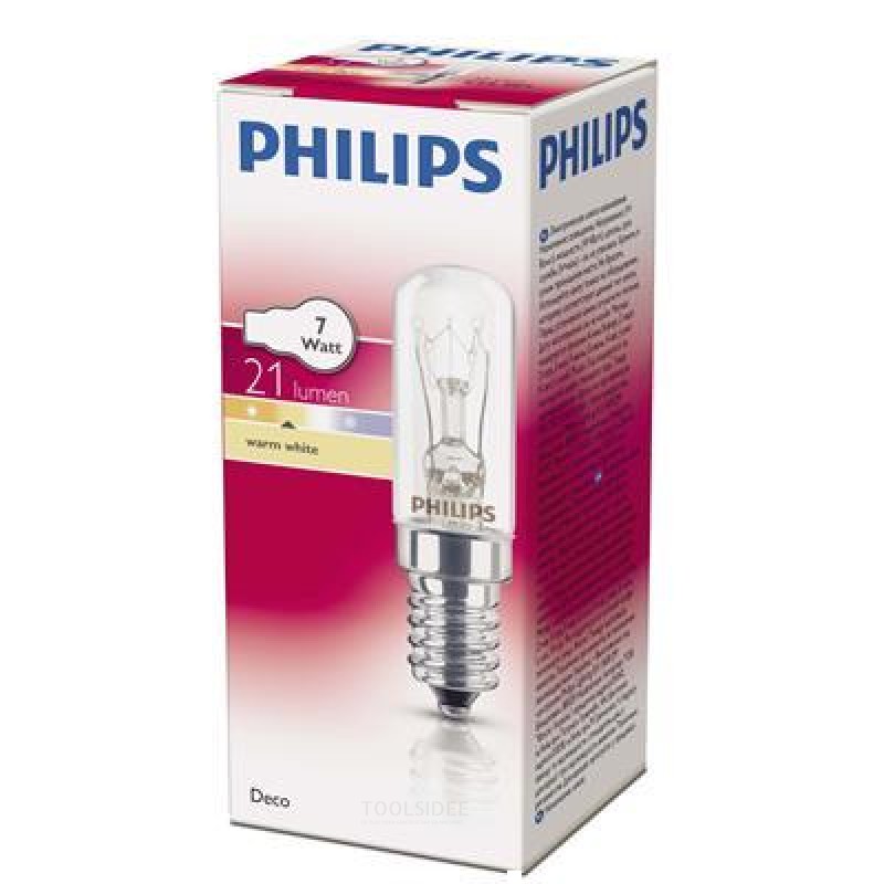 India City center Reason Philips Deco Light Bulb Tube Clear 7W E14, dimmable - toolsidee.ie