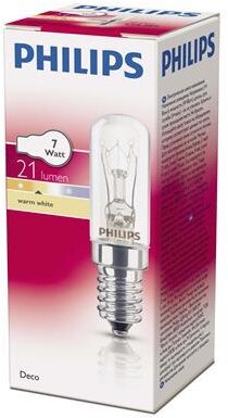 Philips Deco Light Bulb Tube Clear 7W E14, dimmable Philips Deco Light Bulb Tube Clear 7W E14, dimmable