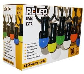 RELED Kabel 10m mit 10 Anschlüssen, IP44 RELED Kabel 10m mit 10 Anschlüssen, IP44