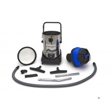 HBM 80 Litri 3000 W Aspirapolvere professionale da costruzione in acciaio inox con 3 motori