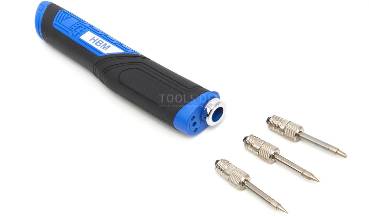 HBM Professional 3.6 Volt 8 Watt Soldering Iron on Battery Including 3 Soldering Tips