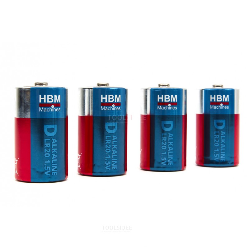 Batterie HBM 4 pezzi tipo D super alcaline LR20