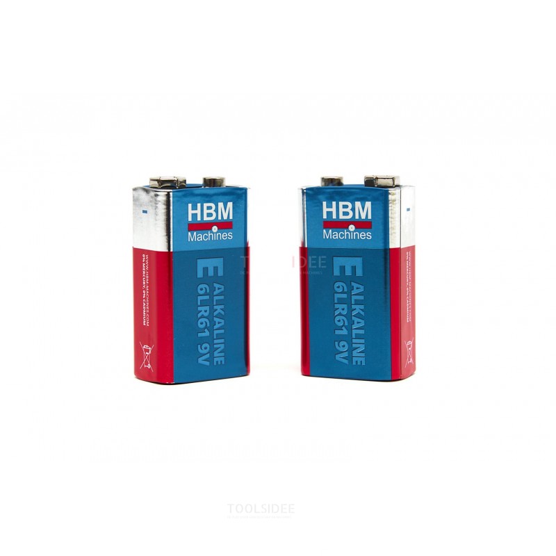 HBM 2 stk 9 volt super alkaliske batterier 6LR1