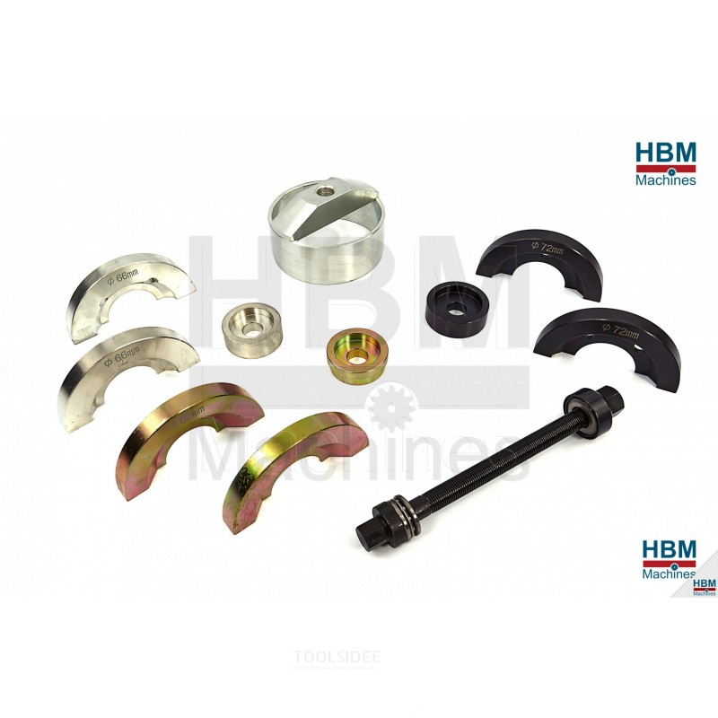 HBM Juego de desmontaje de cojinete de rueda universal de 19 piezas Nuevos modelos VAG