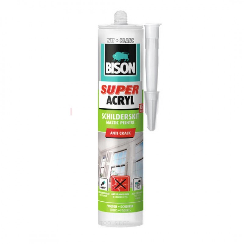 Bison Super Acrylate Painter's Kit Anti-Crack 300 ml cartridge white