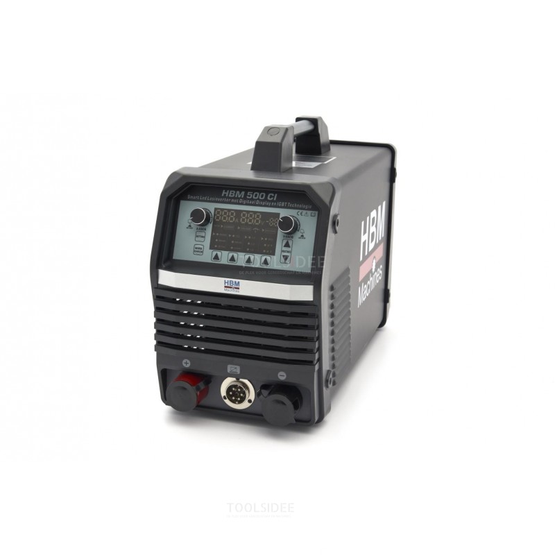 HBM 500 CI Smart Led Mig Laser Inverter mit Digitalanzeige und IGBT-Technologie 400 Volt - Schwarz