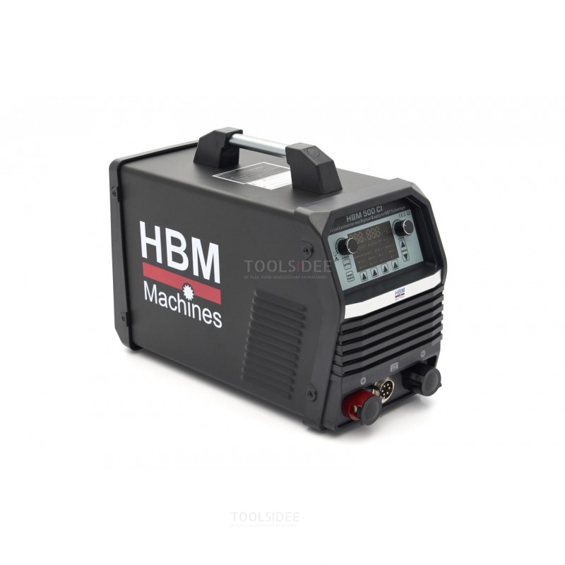 HBM 500 CI Smart Led Saldatrice Inverter con Display Digitale e Tecnologia IGBT 400 Volt – Nero