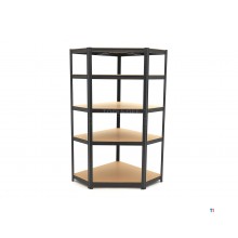 HBM Hjørnemodul Hyllestativ, Garasjestativ, Oppbevaringsstativ 5 x 175 Kg