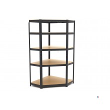 HBM Hjørnemodul Hyllestativ, Garasjestativ, Oppbevaringsstativ 5 x 175 Kg