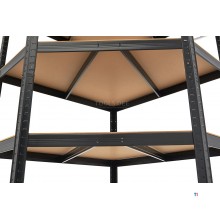 HBM Hjørnemodul Hyllestativ, Garasjestativ, Oppbevaringsstativ 5 x 175 Kg