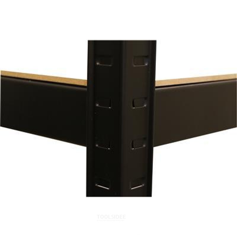 ERRO Shelf with 5 wooden shelves black
