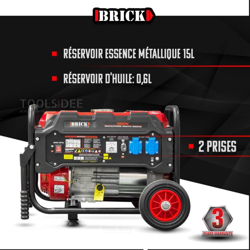 BRICK 3000W generator with wheels
