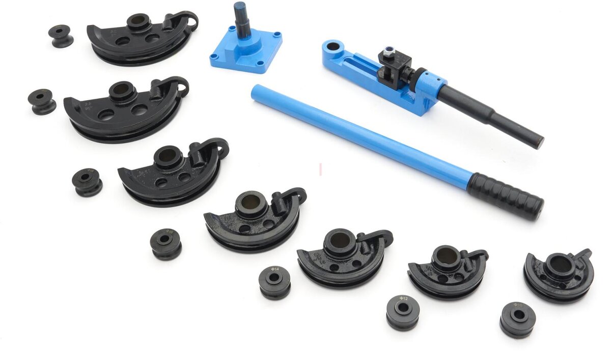 HBM Profesjonell Metal Bender Med 7 Former Fra 10 til 25 mm HBM Profesjonell Metal Bender Med 7 Former Fra 10 til 25 mm