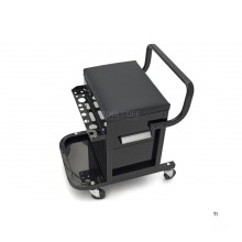 HBM Professional Mobile Garage Chair, Garage Stool with 2 Drawers