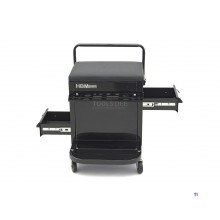 HBM Professional Mobile Garage Chair, Garage Stool with 2 Drawers