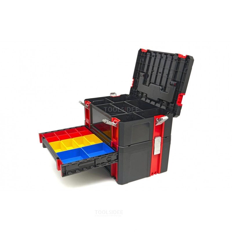 HBM 2-Piece Toolbox Set, Systainer Set With 2 Drawers, Dividers And Storage Trays