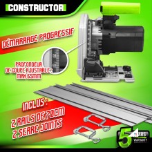 CONSTRUCTOR Inval cirkelzaag met geleidensysteem 1400 W CONSTRUCTOR Inval cirkelzaag met geleidensysteem 1400 W