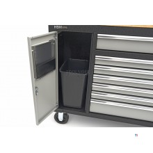 HBM 168 cm. Professional Mobile Tool Trolley, Workbench With Solid Wood Worktop