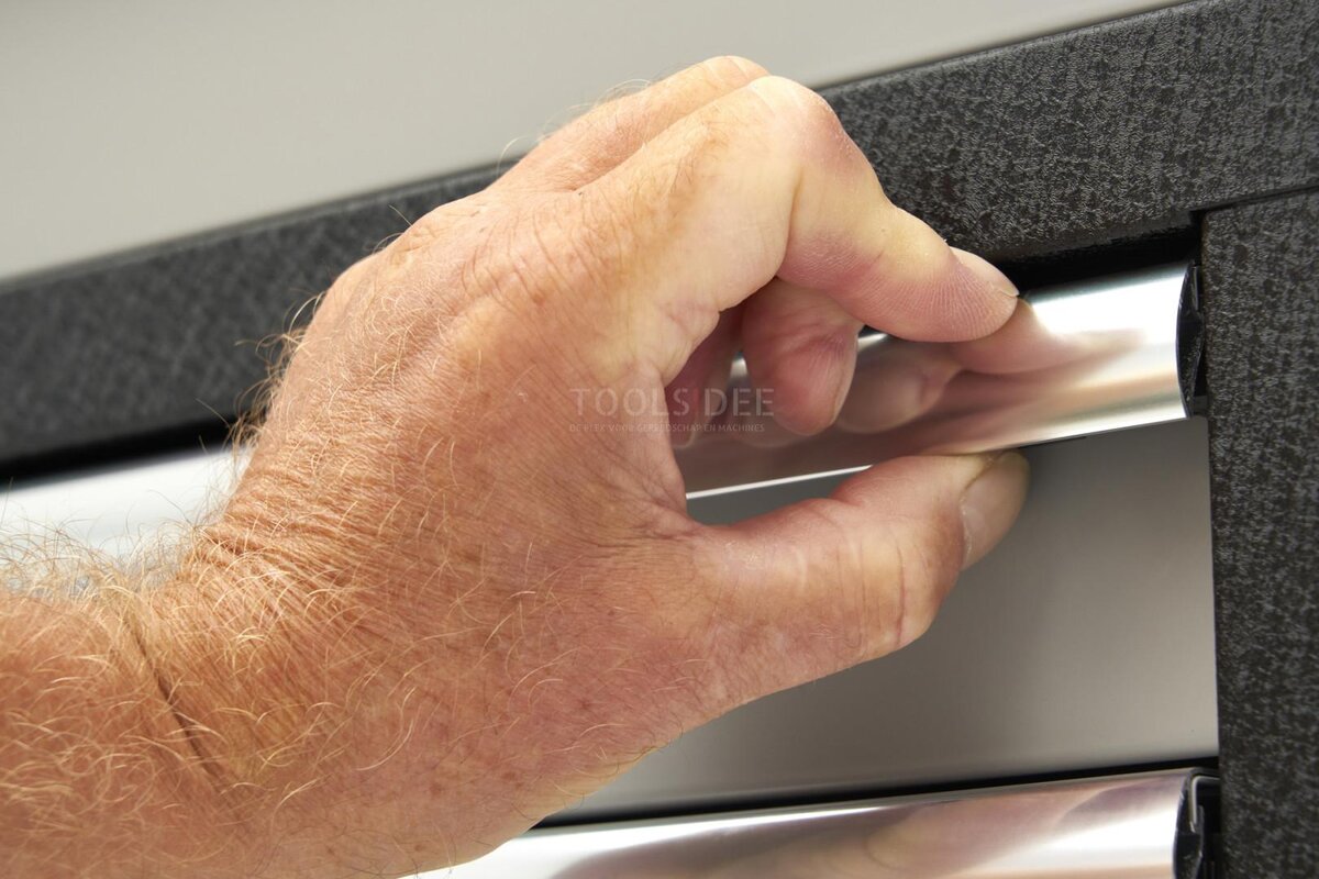 HBM 168 cm. Professional Mobile Tool Trolley, Workbench With Solid Wood Worktop