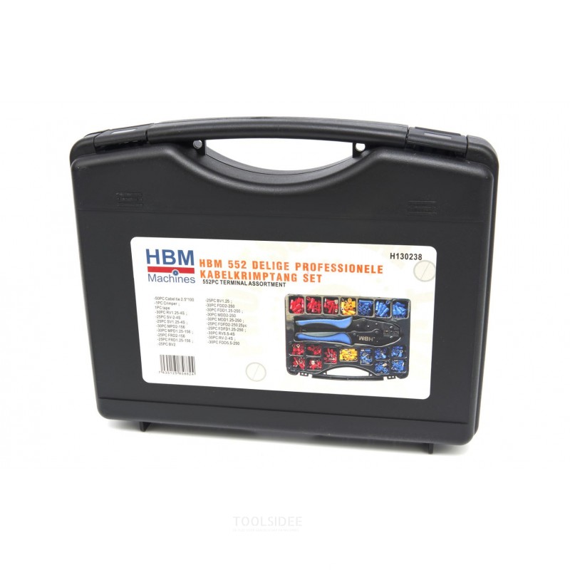 HBM Jeu d'outils professionnels de sertissage de câbles (552 pièces)