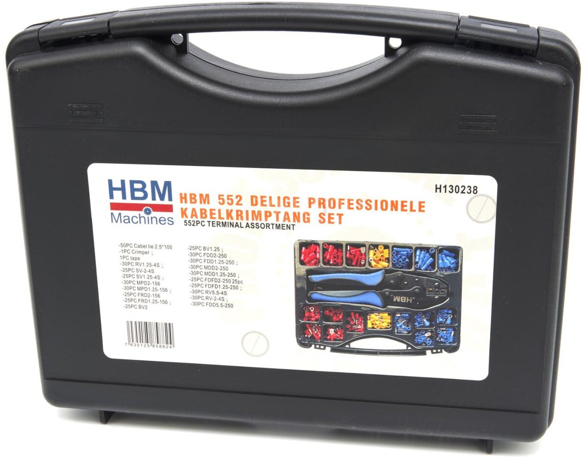 HBM 552-teiliges professionelles Kabel-Crimpwerkzeug-Set