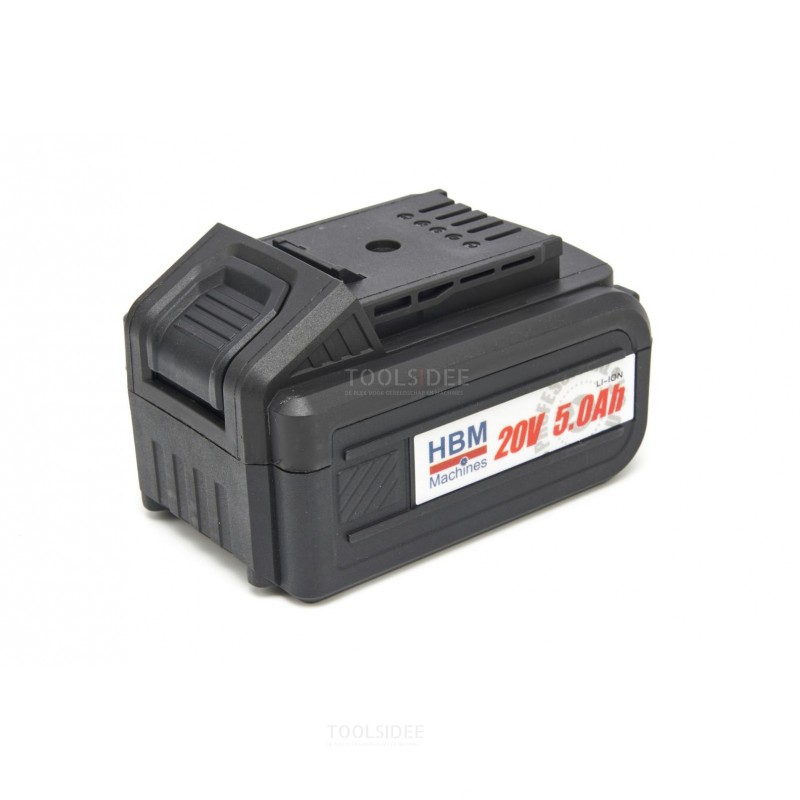 HBM Professional 20 Volt 5,0 AH Li-ion-batterihyvel med 2 Li-ion-batterier och 2 uppsättningar hyvelblad