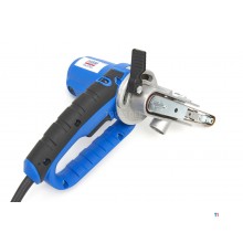 HBM Powerfile / Stripschuurmachine / Bandschuurmachine met Stofopvang - 400 Watt. Inclusief 10 Schuurbanden 