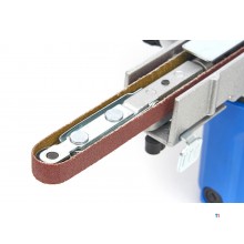 HBM Powerfile / Stripschuurmachine / Bandschuurmachine met Stofopvang - 400 Watt. Inclusief 10 Schuurbanden 