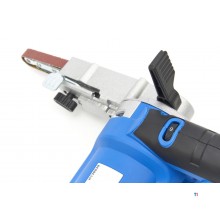 HBM Powerfile / Stripschuurmachine / Bandschuurmachine met Stofopvang - 400 Watt. Inclusief 10 Schuurbanden 