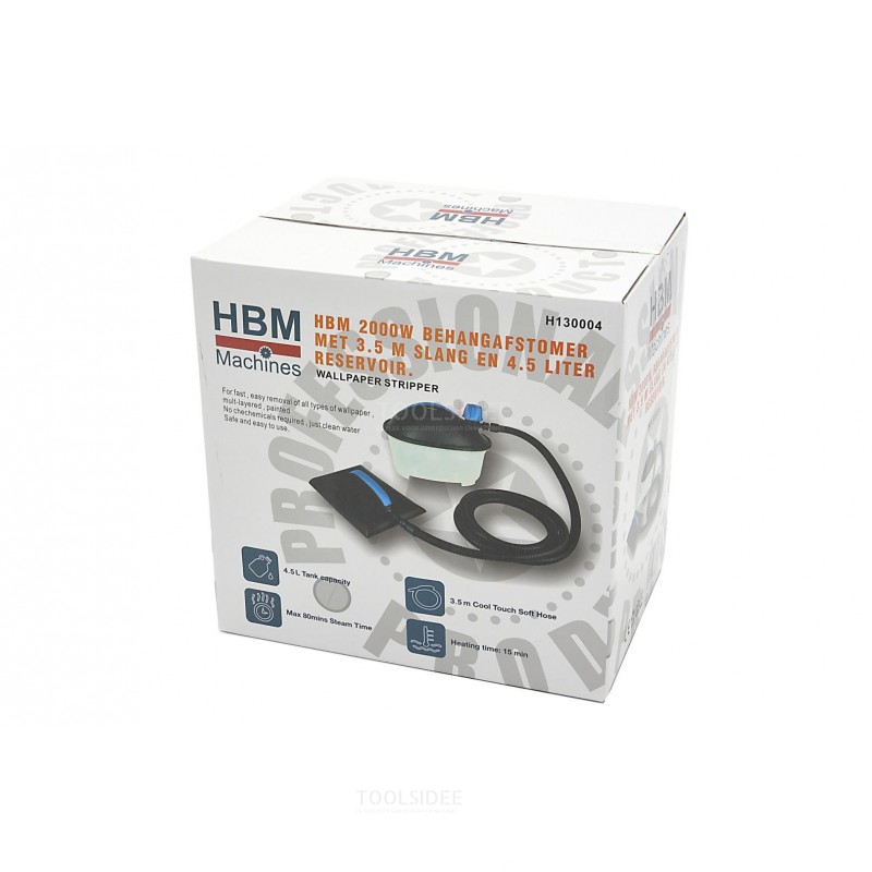 HBM 2000W tapetångare med 3,5 M slang och 4,5 liters behållare