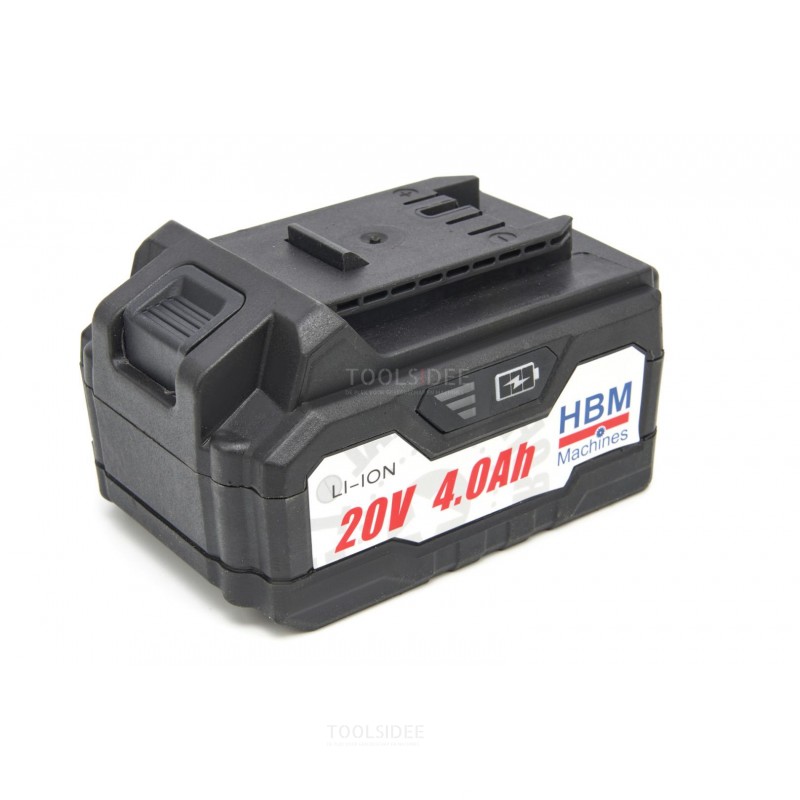 HBM Professional 20 Volt 4,0AH batteri stempelsag med 2 Li-Ion batterier