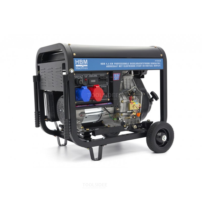 HBM 4400 Watt Generator, Aggregate With 452 cc Diesel Power Current Motor, 230 V