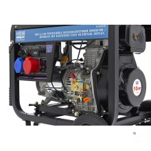 HBM 3000 Watt Generator, Aggregaat Met 418 cc Dieselkrachtstroom Motor, 230 V 