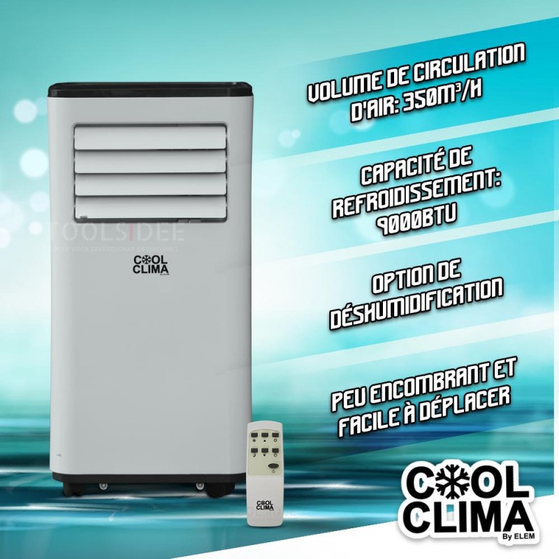 COOL CLIMA Condizionatore d'aria mobile 9000BTU