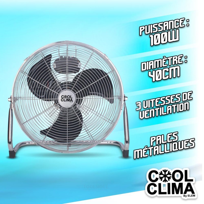 COOL CLIMA Metallventilator 100W - 40 cm