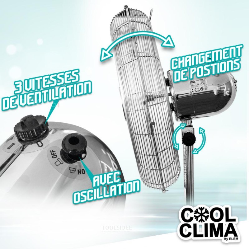 COOL CLIMA Standardventilator aus Metall 50W - 40cm