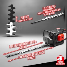 ELEM GARDEN TECHNIC Heggenschaar met benzinemotor 26cc - 70 cm